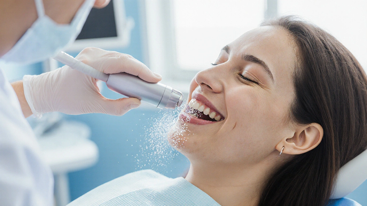 Co je pískování zubů a proč ho dentista dělá?