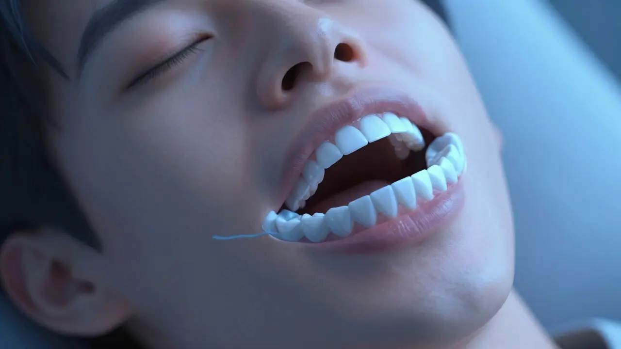 Noční chránič pro bruxismus při spánku.