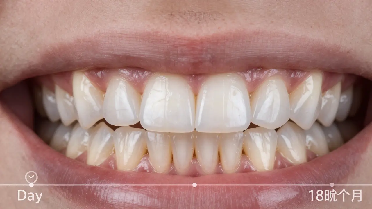 Dva zuby vedle sebe: jeden křivý s mezerou, druhý s přilepenou fazetou, která vypadá přirozeně.