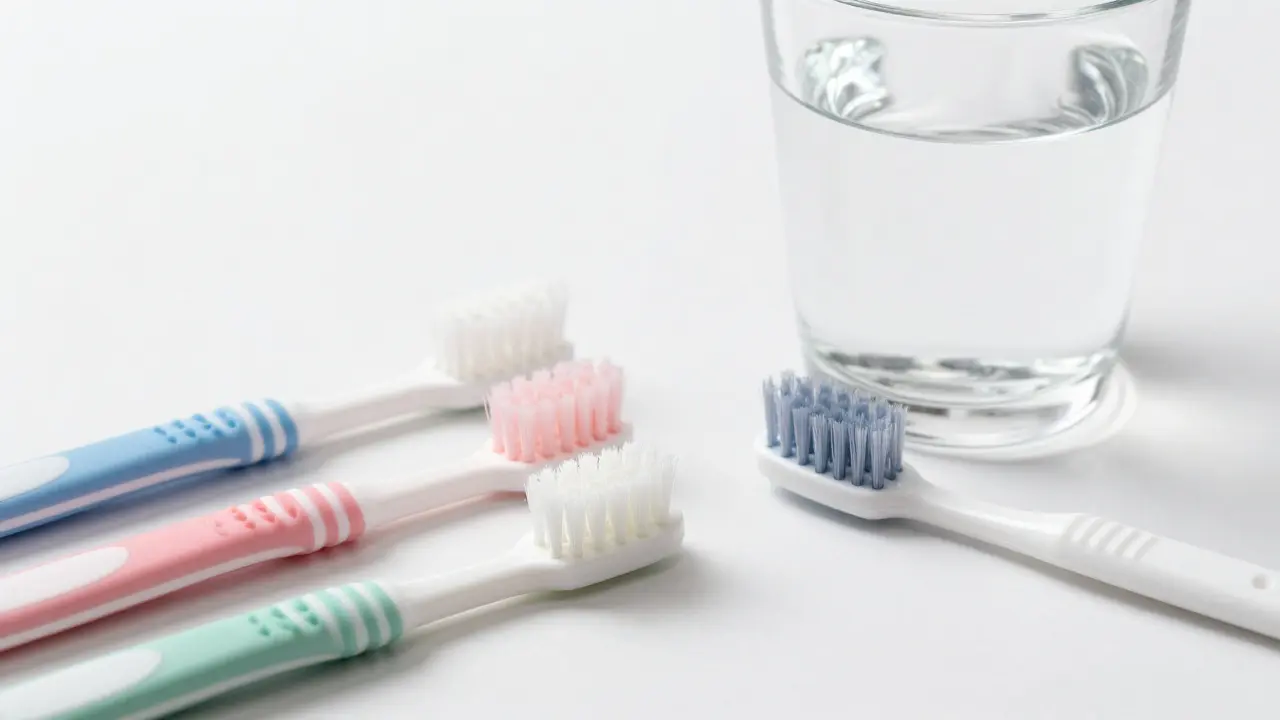 Sada mezizubních kartáčků různých velikostí na světlém pozadí.