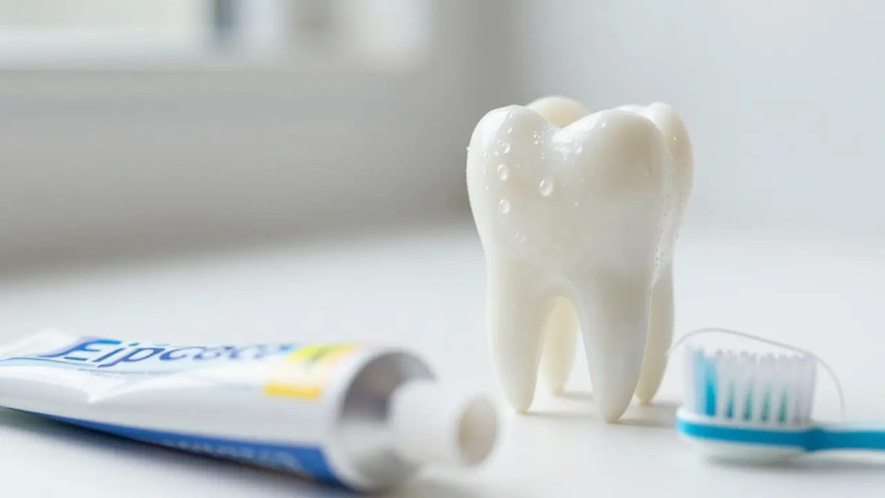 Zdravý zub chráněný slinami s důrazem na prevenci a hygienu