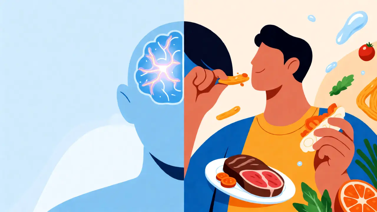 Konceptuální ilustrace propojující ortodoncií se zdravým stravováním